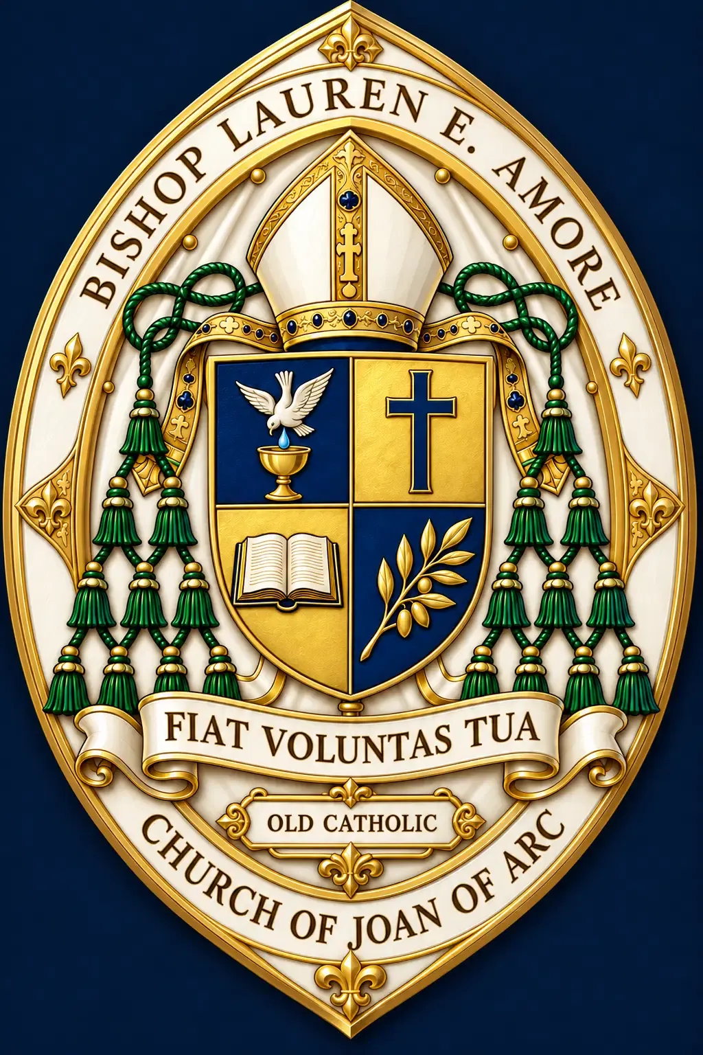 Coat of arms of Bishop Lauren E. Amore